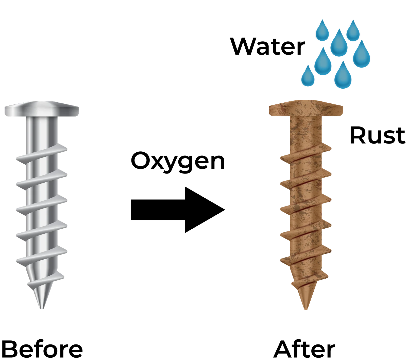 Rust analogy for oxidative stress